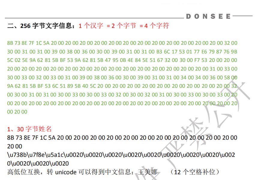 身份证信息解析示例说明